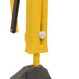 Переносное раздвижное ограждение на резиновых опорах